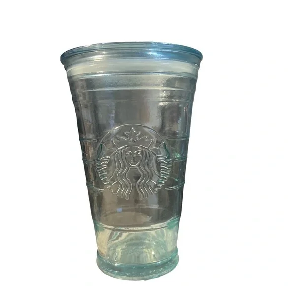 Hard to find!! Starbucks Recycled Green Glass Tumbler 16 oz (grande) - Picture 1 of 1